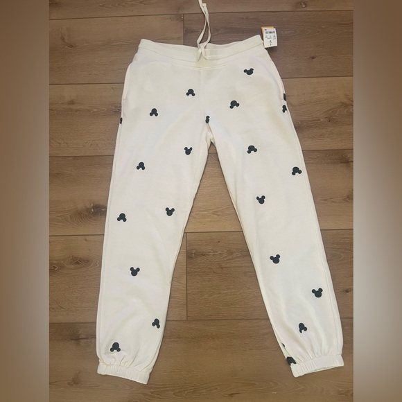 Disney Pants - Women's Disney Mickey Mouse Flocked Graphic Jogger Pants